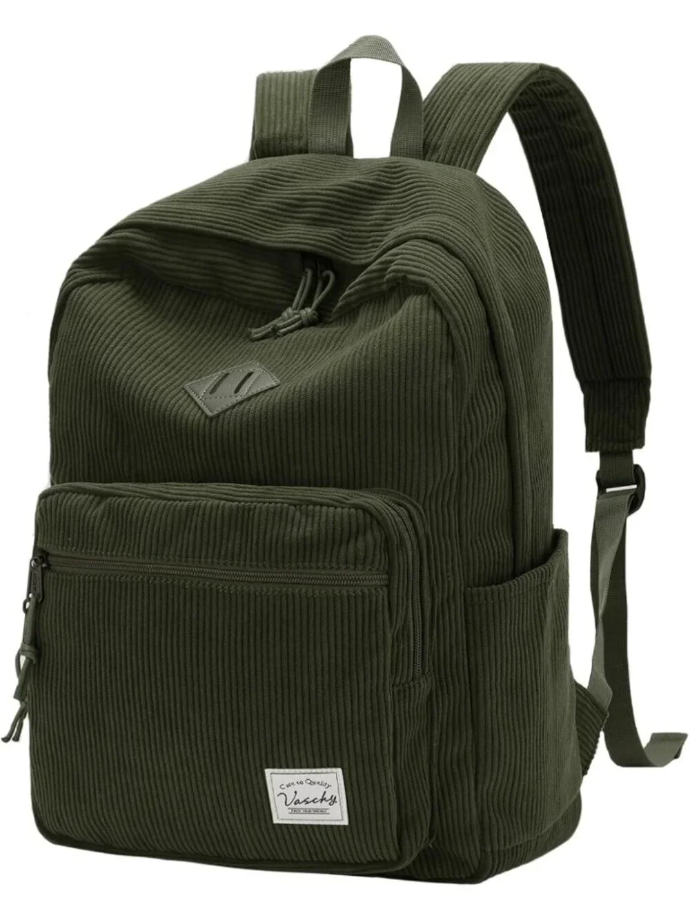 Vintage Corduroy Travel Backpack, Cute Aesthetic Plush Rucksack for School
